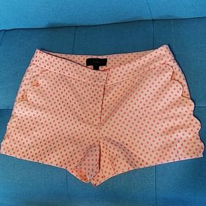 J.Crew scalloped neon shorts Pink Orange dots